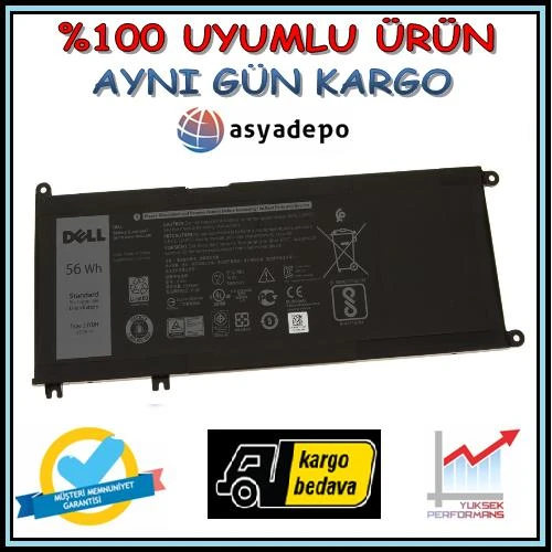 Dell Inspiron 7559 Batarya Pil Orjinal ürün görseli 1