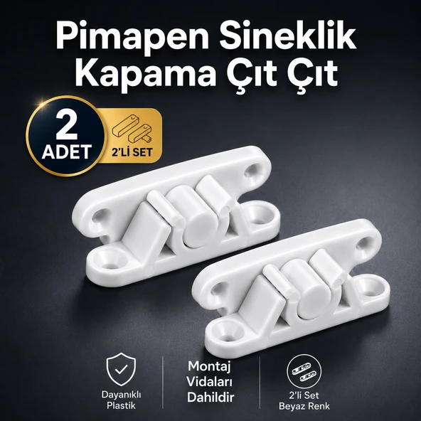 Pimapen PVC Pencere Kapı Sineklik Kapama Çıt Çıt Plastik Pratik Tutucu Aparat 2 Adet ürün görseli 1