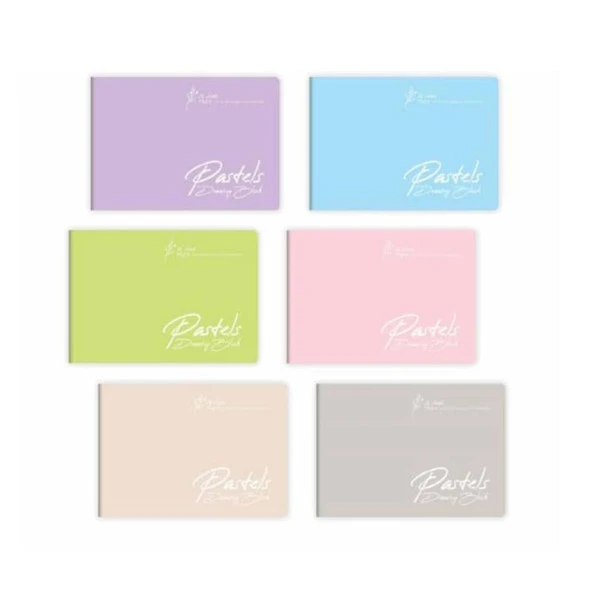 Gıpta Pastels Tel Dikişli PP Kapak Perforajlı Resim Defteri 25x35 cm 32 yp ürün görseli 1