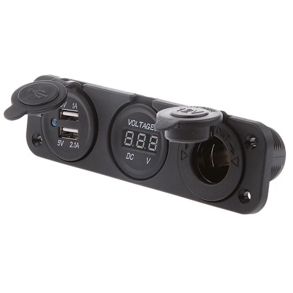 Marin Çakmaklık+Usb Soketi + Voltmetre - Resim 2