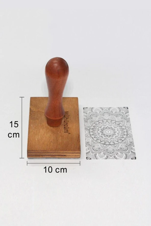 Mühürcüm Kişiye Özel Ahşap Mühür Damga 10X15 Dikdörtgen MAD10X15 ürün görseli 1
