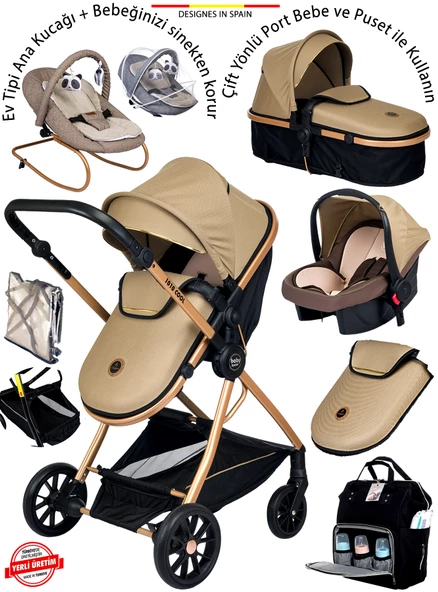 Baby Home 9 In 1 Yeni Doğan Full Set 1010 Travel Seyahat Sistem Bebek Arabası 330 Sallanır Ev Tipi Ana Kucağı ürün görseli 1