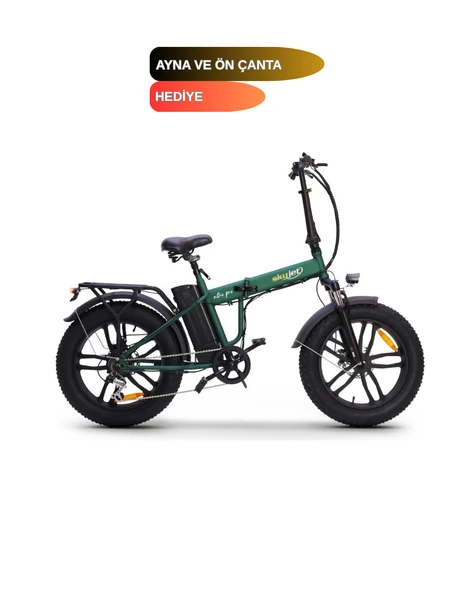 Skyjet Nitro Pro 250 W Yeşil Katlanabilir Elektrikli Bisiklet AYNA VE ÇANTA HEDİYELİ ürün görseli 1