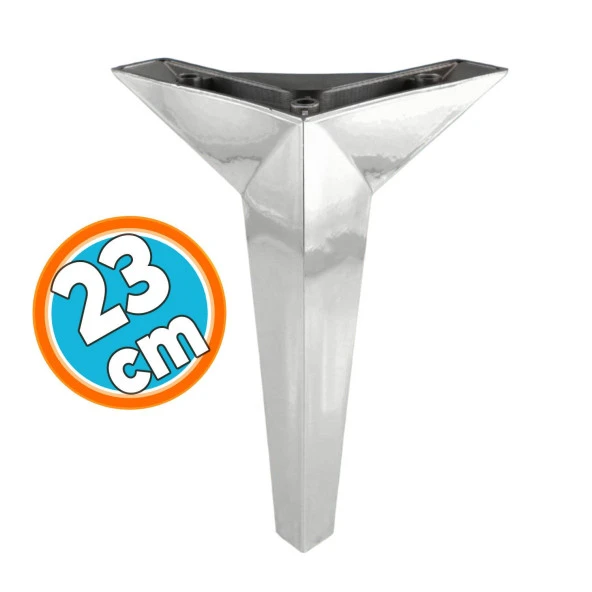 Mobilya Yükseltici Kanepe Sehpa TV Ünitesi Koltuk Ayağı Baza Ayakları Krom 23 cm ürün görseli 1