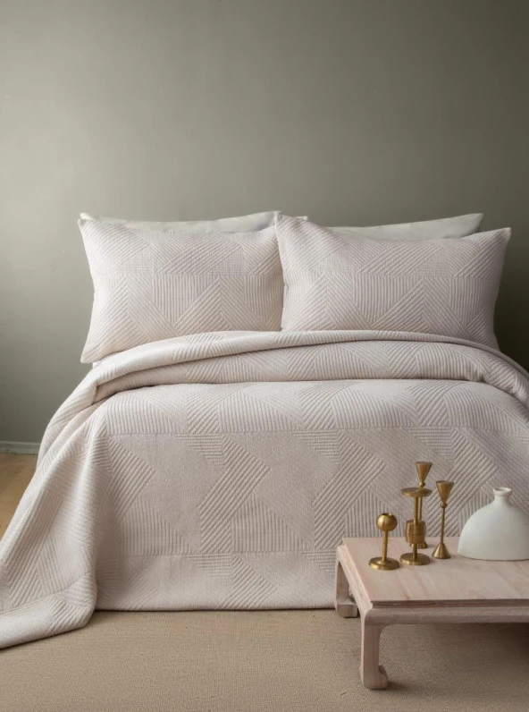 APRİCİTAS HOME SAVOY BEJ YATAK ÖRTÜSÜ TEK KİŞİLİK ürün görseli 1
