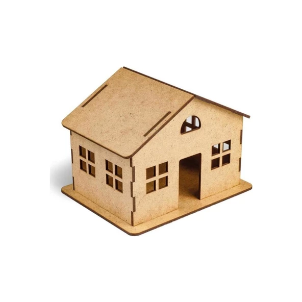 Südor Wood Ahşap Kendin Yap Maket Sade Büyük Ev 160 x 130 x 120 mm ürün görseli 1