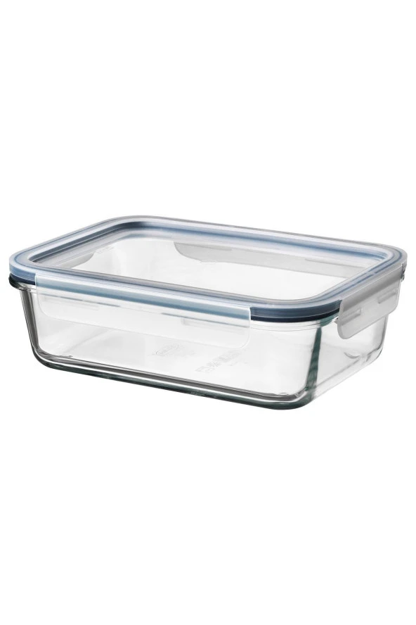 IKEA 365+ 1,0 Lt 21x15x7 Cm Dikdörtgen Kapaklı Saklama Kabı Cam - Plastik ürün görseli 1