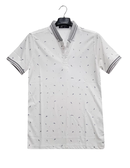 Troy Yakalı Slim Fit Kısa Kol Erkek Tişört-6732 ürün görseli 1