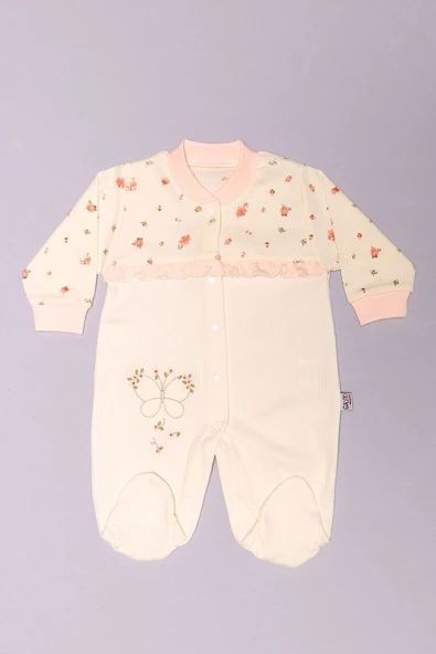 1-6 Aylık Bebek Tulum Ekrupembe - 02266.1803. ürün görseli 1