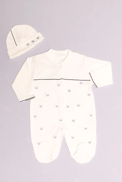 1-6 Aylık Bebek Tulum Beyaz - 02280.1803. ürün görseli 1