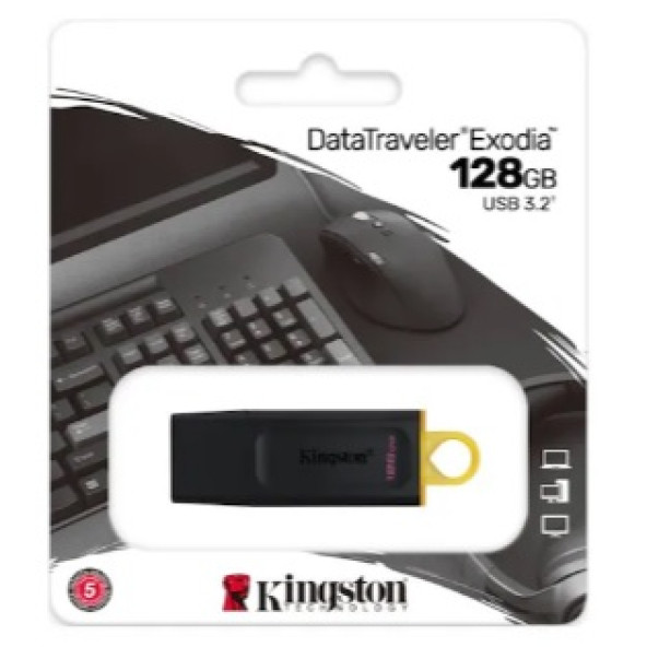 128gb Kingston Usb3 2 Gen1 Dtx/128gb Exodia USB FLASH BELLEK ürün görseli 1