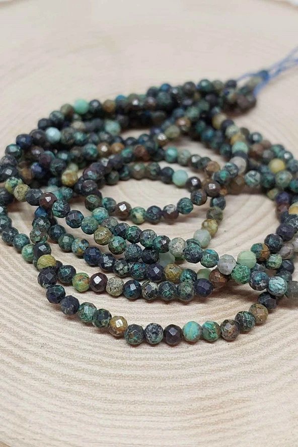Afrika Turkuazı Taşı YARIM Dizi 2,5mm (17cm uzunluğundadır) ürün görseli 1