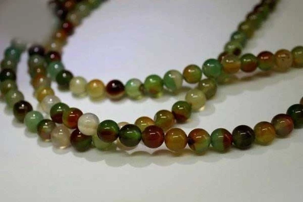 Akik Taşı 8mm/adet (4406) - Resim 3