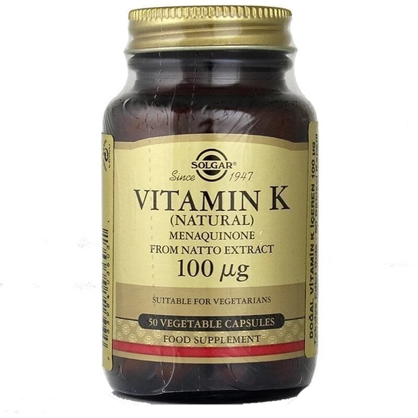 Solgar Vitamin K2 100 mcg 50 Kapsül ürün görseli 1