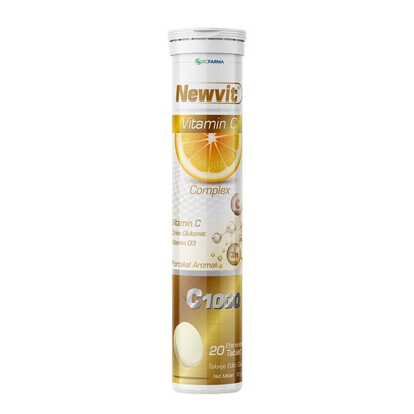 Newvit Vitamin C Complex Efervesan 20 Tablet ürün görseli 1
