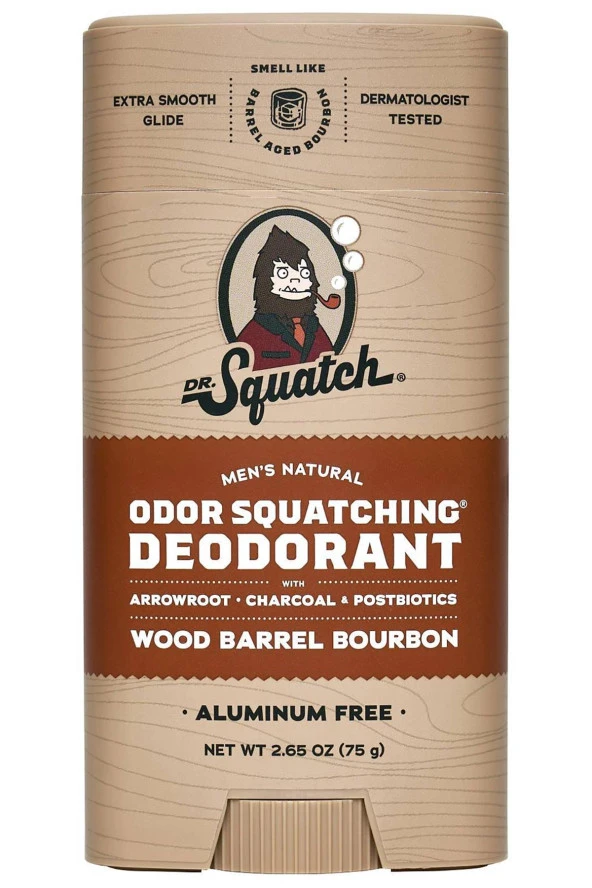 Dr.Squatch Wood Barrel Bourbon Alüminyumsuz Stick Deodorant 75GR ürün görseli 1