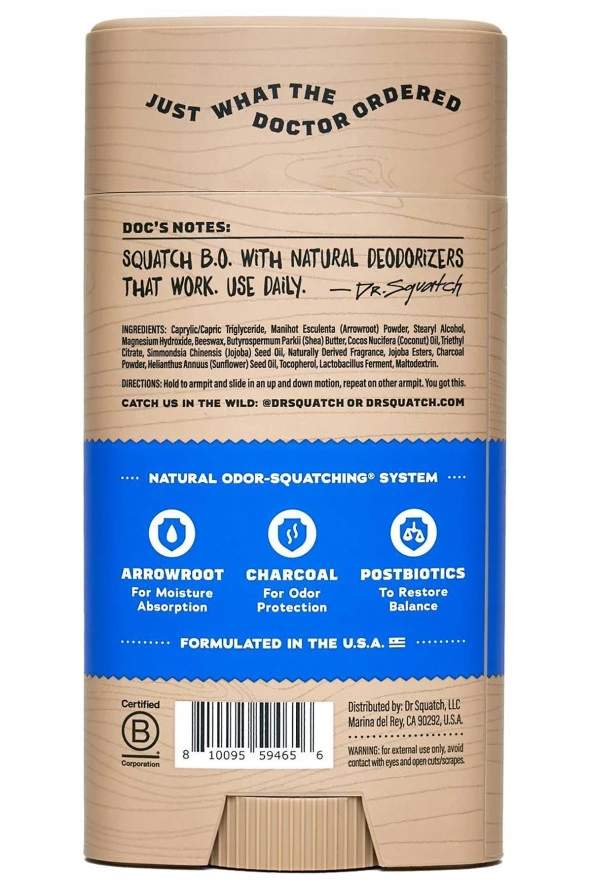Dr.Squatch Fresh Falls Alüminyumsuz Stick Deodorant 75GR - Resim 2