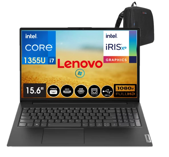 Lenovo V15 GEN4 IRU Intel Core I7-1355U 40gb 512gb SSD 15.6" FULLHD Windows11Pro Taşınabilir Dizüstü Bilgisayar 883A100GPTR42+WeblegelsinÇanta ürün görseli 1