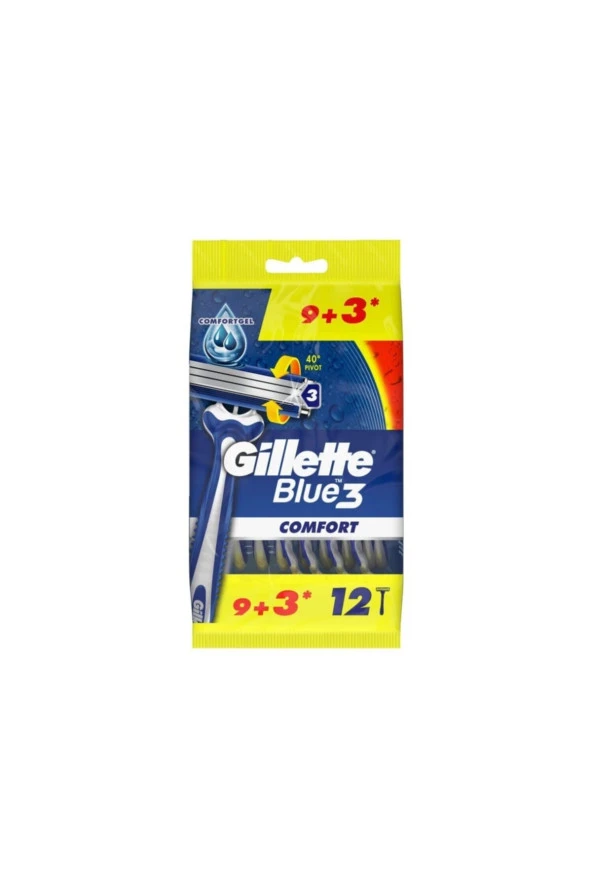 Gillette Blue 3 Comfort Tıraş Bıçağı 9 + 3 ürün görseli 1