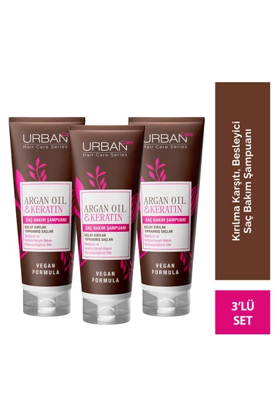 Urban Care Argan Yağı&keratin Kolay Kırılan Saçlara Özel Şampuan X3 Adet -250 ml ürün görseli 1