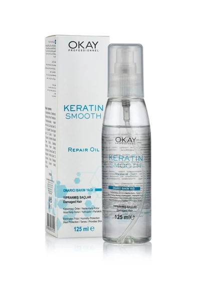 OKAYPROFESSIONNEL Saç Bakım Yağı Keratin Smooth 125 ml ürün görseli 1