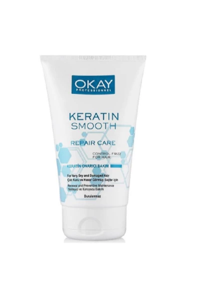 OKAYPROFESSIONNEL Okay Professıonal Keratin Smooth Onarıcı Bakım Kremi 100 Ml (Durulanmaz) ürün görseli 1