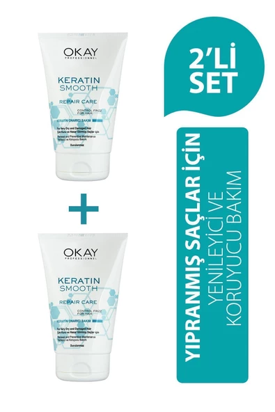 OKAYPROFESSIONNEL Keratin Smooth 2'li Durulunmaz Krem 100 ml ürün görseli 1