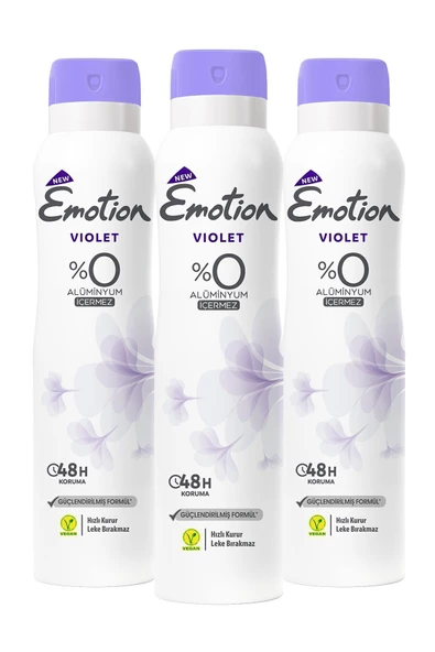 Emotion Violet Kadın Deodorant 3x150ml ürün görseli 1
