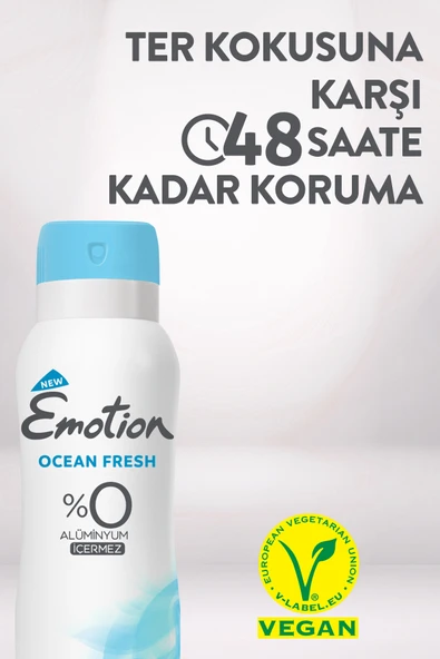 Emotion Ocean Fresh Kadın Deodorant 3x150ml - Resim 6
