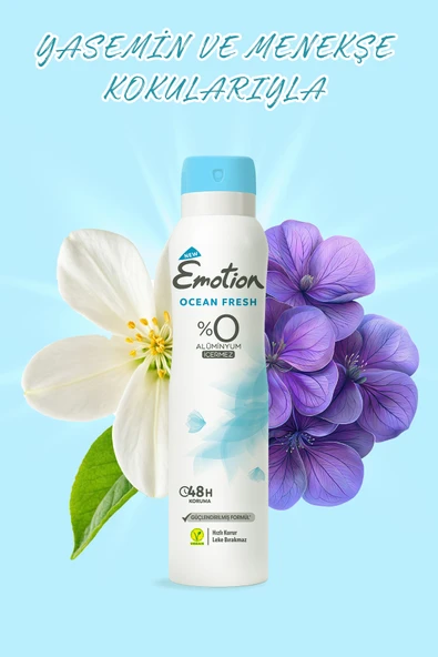 Emotion Ocean Fresh Kadın Deodorant 3x150ml - Resim 2