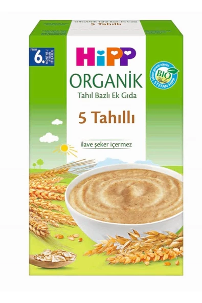 Hipp Organik Tahıl Bazlı Ek Gıda 200 gr 5 Tahıllı ürün görseli 1
