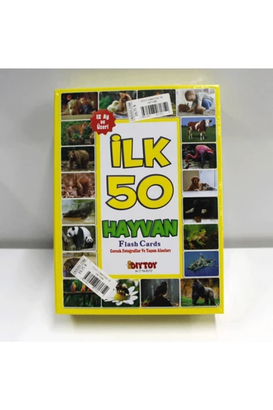 DIYTOY Diytoy Dıy-toy Ilk 50 Hayvan Flash Kartları ürün görseli 1