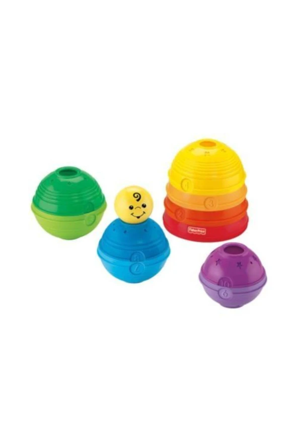 Fısher Prıce Fisher-Price Numaralı Kaplar Iç Içe Geçebilir 10 Renkli Kap 5 Adet Topa Dönüşür ürün görseli 1