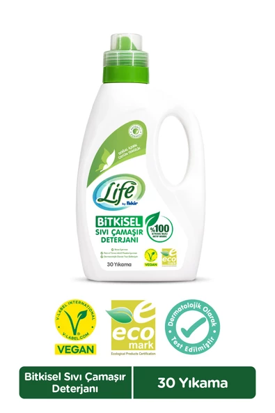 Life by Fakir Bitkisel Bazlı Vegan Sıvı Çamaşır Deterjanı 1500 ml ürün görseli 1