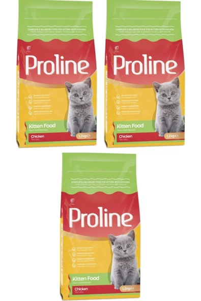 Pro Line Tavuklu Kitten Yavru Kedi Maması 3x1.2 Kg. ürün görseli 1