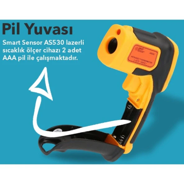 Smart Sensor AS530 Hassas Sıcaklık Termometre-550°C - Resim 5