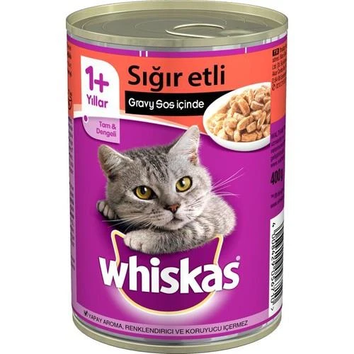 Whiskas Sığır Etli Kedi Konservesi 400 gr ürün görseli 1
