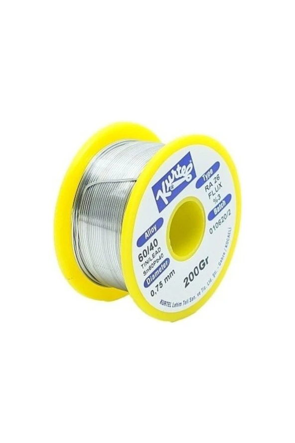 60/40 0.75 mm Lehim Teli 200 gr Kurtel Pastalı Lehim Teli Ince ürün görseli 1