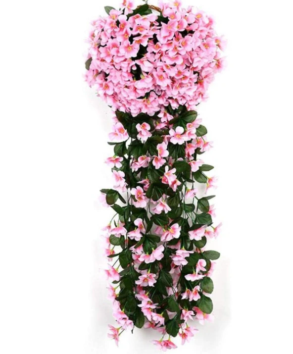 Nettenevime Yapay Çiçek Sarkan Begonvil Çiçeği  JUMBO PEMBE ürün görseli 1