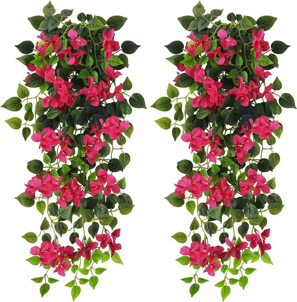 Nettenevime Yapay Çiçek Fuşya Begonvil Çiçeği 9 Dallı 100cm Sarkan Çiçek ürün görseli 1