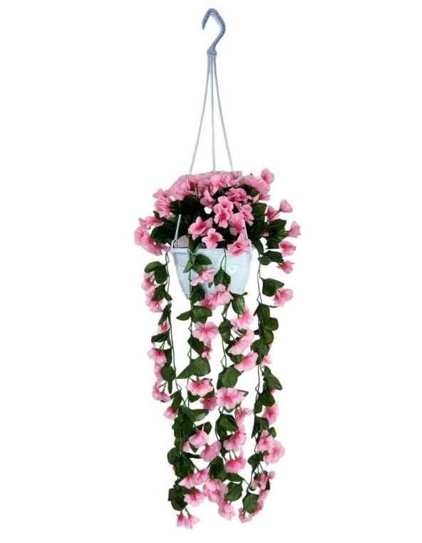 Nettenevime Yapay Çiçek Sarkan Menekşe Pembe Begonvil Sarkaç Askılı Saksıda Balkon Çiçeği Çiçek Sepeti ürün görseli 1