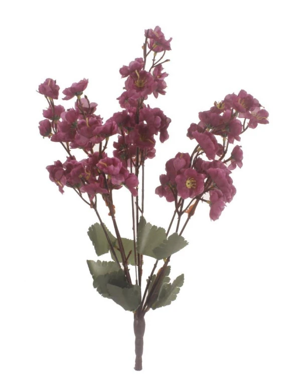 Nettenevime Yapay Çiçek Bahardalı Japon Kiraz Çiçeği 9 Dallı 40cm Mor ürün görseli 1