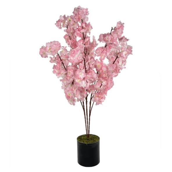 Nettenevime Yapay Ağaç Pembe Bahardalı Ağacı 80 cm Ağacı Japon Kiraz Çiçeği Saksılı ürün görseli 1