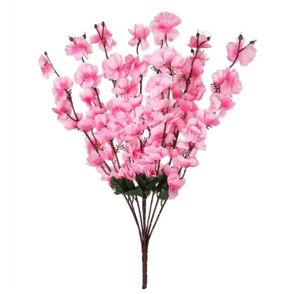Nettenevime Yapay Çiçek Bahardalı Japon Kiraz Çiçeği 7 Dallı 57cm Pembe ürün görseli 1