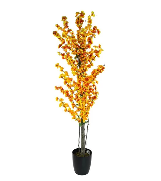 Nettenevime Yapay Ağaç Turuncu Japon Kiraz Çiçeği Bahardalı Ağacı Sakura Çiçeği Çalılı 150cm ürün görseli 1