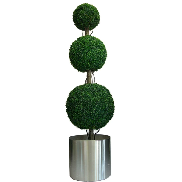 Nettenevime Yapay Ağaç Şimşir Top 3 Toplu 170 cm Galvaniz Saksılı 1. Kalite ürün görseli 1
