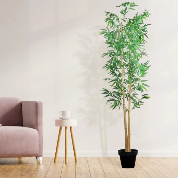 Nettenevime Yapay Ağaç 4 Gövdeli Bambu Ağacı 185 cm 1.Kalite Yapay Çiçek ürün görseli 1