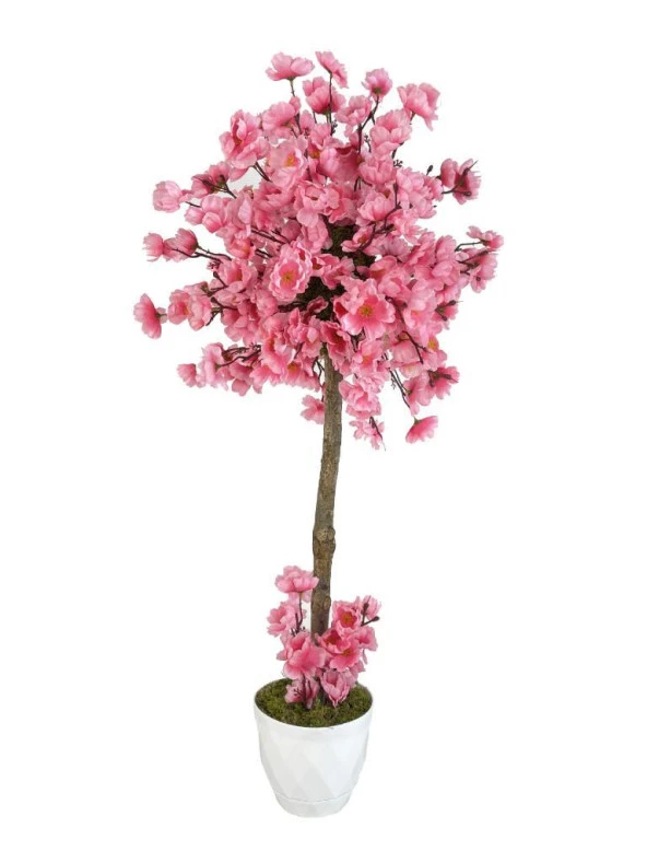 Nettenevime Yapay Ağaç Açık Pembe Bahar Dalı Japon Kiraz Çiçeği Beyaz Saksılı 90cm ürün görseli 1