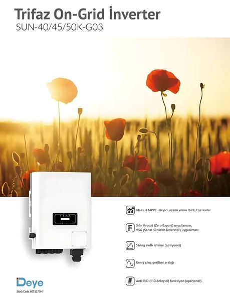 Deye 50kw Trifaze Ongrid İnverter - Resim 4