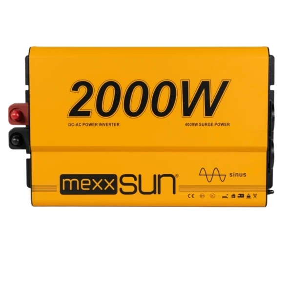Mexxsun 12 Volt 2000 Watt Tam Sinüs İnverter ürün görseli 1